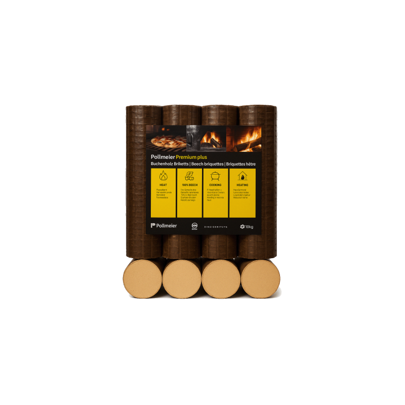 Briquettes 100% Hêtre Premium - 960kg (96 sacs de 10 kg) – Image 3